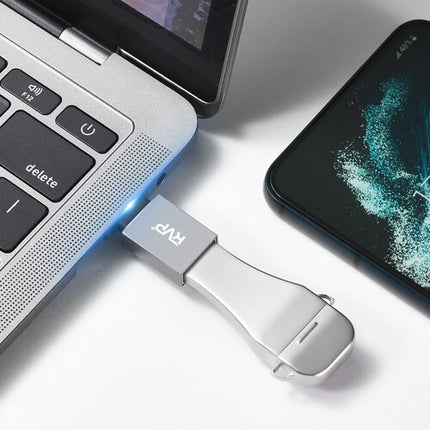 RVP+ Adaptador USB A Hembra a USB C Macho 5 Pack USB 3.2 Gen 1 Alumínio Gris