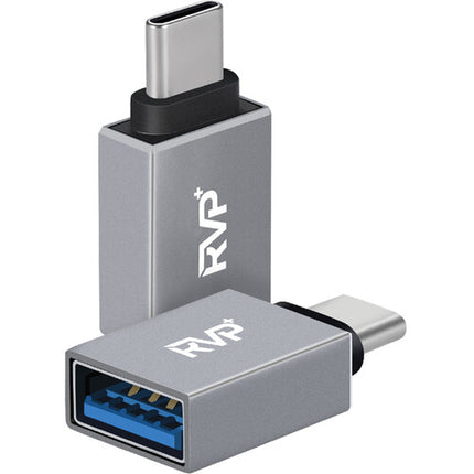 RVP+ Adaptador USB A Hembra a USB C Macho 5 Pack USB 3.2 Gen 1 Alumínio Gris