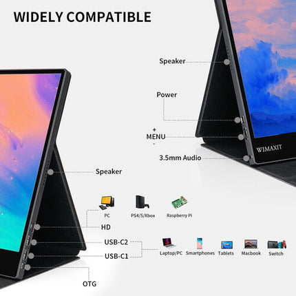 Wimaxit M1560CT3 Monitor Portátil Multi-Táctil 15.6" Full HD 1920x1080 10-Puntos IPS