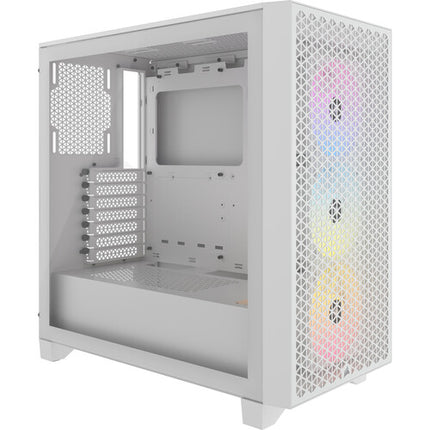 CORSAIR 3000D AIRFLOW RGB Caja Mid-Tower Blanca Soporte ATX y 3 Ventiladores RGB