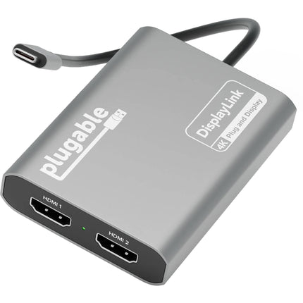 Plugable Adaptador USB-C a HDMI para Doble Monitor 3840x2160 60Hz