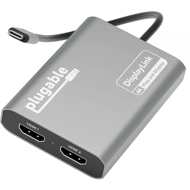 Plugable Adaptador USB-C a HDMI para Doble Monitor 3840x2160 60Hz