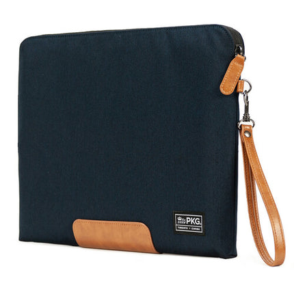 PKG International Slouch Funda Protectora para Portátil 14 Pulgadas Azul Marino Tan Resistente al Agua 600D