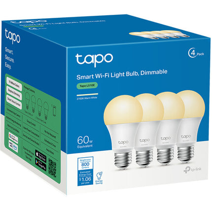 TP-Link Tapo L510E Bombilla Inteligente Wi-Fi 800 Lúmenes Luz Cálida 4-Pack