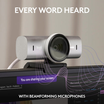 Logitech MX Brio Webcam 4K UHD 30 fps Ángulo 90° con Montura USB-C