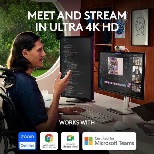 Logitech MX Brio Webcam 4K UHD 30 fps Ángulo 90° con Montura USB-C