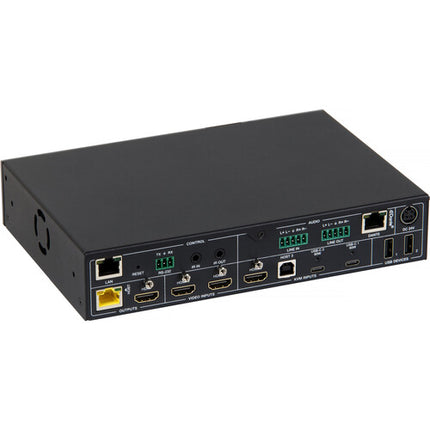 MuxLab 5x1 conmutador de presentación USB-C HDMI con Dante UHD 4K30 y HDBaseT