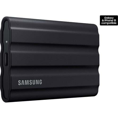 Samsung 2TB T7 Shield SSD portátil negro USB 3.2 Gen 2 1050 MB/s