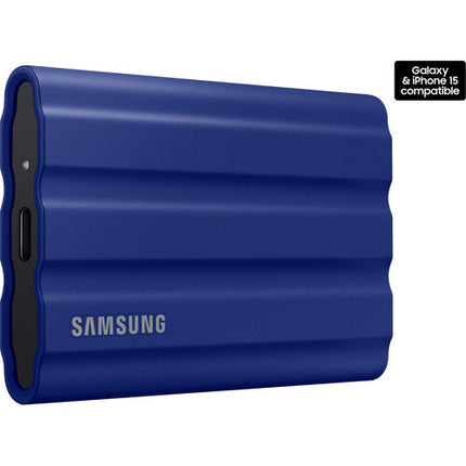 Samsung 2TB T7 Shield SSD portátil azul USB 3.2 Gen 2 1050 MB/s