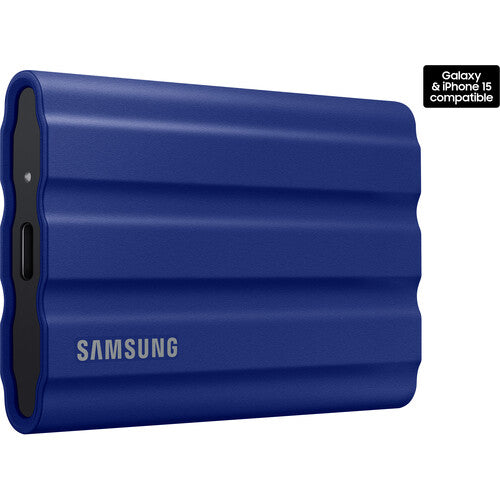 Samsung 2TB T7 Shield SSD portátil azul USB 3.2 Gen 2 1050 MB/s