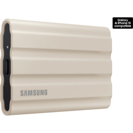 Samsung 1TB T7 Shield SSD portátil USB 3.2 Gen 2 1050 MB/s beige