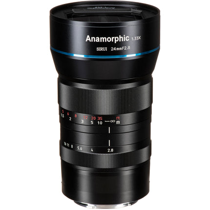 Sirui 24mm f2.8 Anamórfico E Mount Lente para 4K con Iris 8 hojas