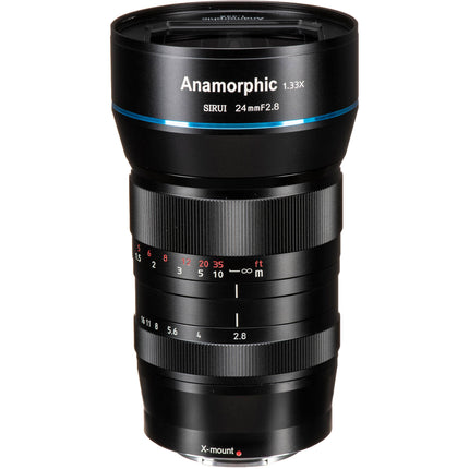 Sirui 24mm f 2.8 Anamórfico 1.33x para Montura X 4K 72mm