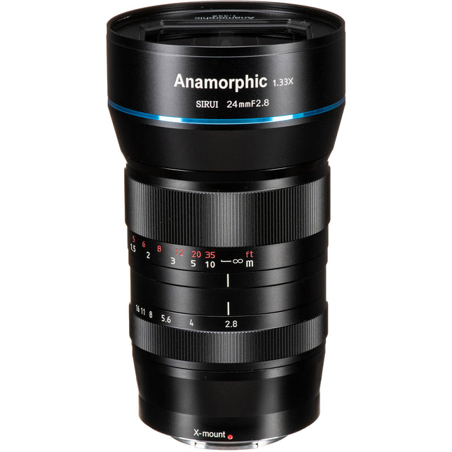 Sirui 24mm f 2.8 Anamórfico 1.33x para Montura X 4K 72mm