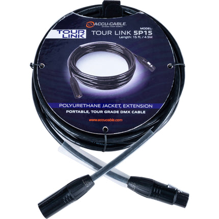 ADJ Tour Link 5P15 Cable DMX Profesional 5 Pines 15 Pies con Correa
