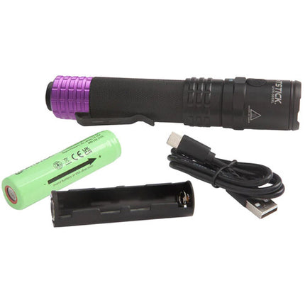 Nightstick UVR-588XL Linterna Recargable UV Luz Blanca 385 Lúmenes 40 Horas IPX7