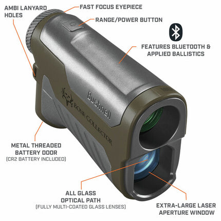 Bushnell 6x25 Bone Collector telémetro láser 1800 yd precisión 1 yd Bluetooth