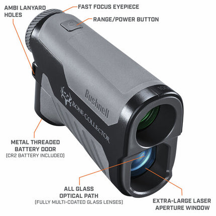 Bushnell Bone Collector 1000 Medidor de Distancia Láser 6x25 1000 yd alcance 1 yd precisión