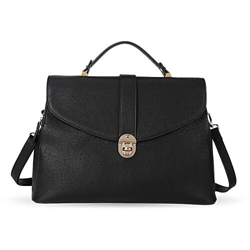 Rofozzi Dawn Bolsa para Laptop 13 Pulgadas Negra con Correa Acolchada Resistente al Agua
