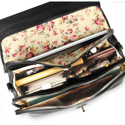 Rofozzi Dawn Bolsa para Laptop 13 Pulgadas Negra con Correa Acolchada Resistente al Agua