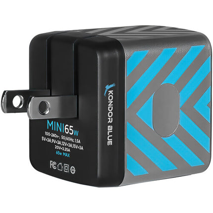 Kondor Blue Cargador de Pared USB-C 65W PD Tecnología GaN II