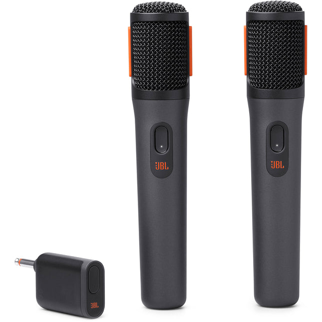 JBL PartyBox Sistema de Micrófonos Inalámbricos de Mano Doble Canal 100 Pies Autonomía 20 Horas