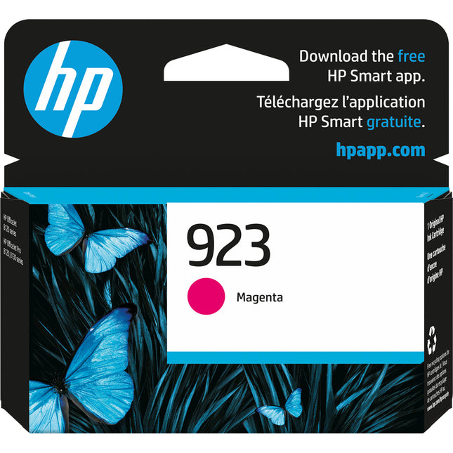 HP 923 Magenta Cartucho de Tinta Original para Impresoras OfficeJet Pro 8125e 8135e 8139e
