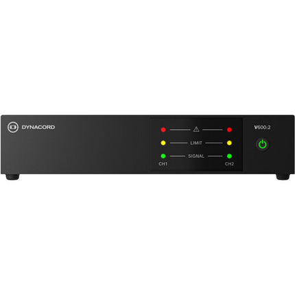 Dynacord V600:2 Amplificador de Potencia 600W 2 Canales 1 RU 1/2 Rack