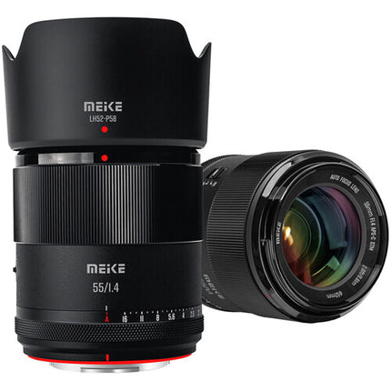 Meike 55mm f1.4 AF Lente para Sony E Apertura rápida f1.4 Micro USB