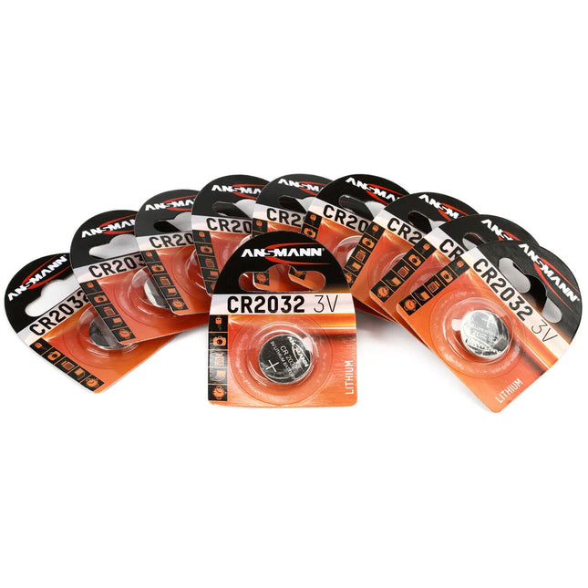 Ansmann CR2032 Pilas de Litio 3V 240mAh 10 Años de Vida 10 Unidades