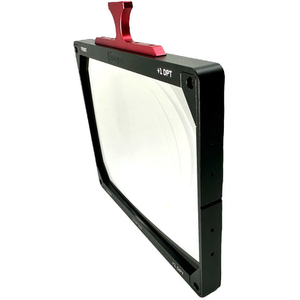 Simmod Diopter 4 x 5.65 Pulg +1 Fuerza con Revestimiento Nano y Mango Rojo