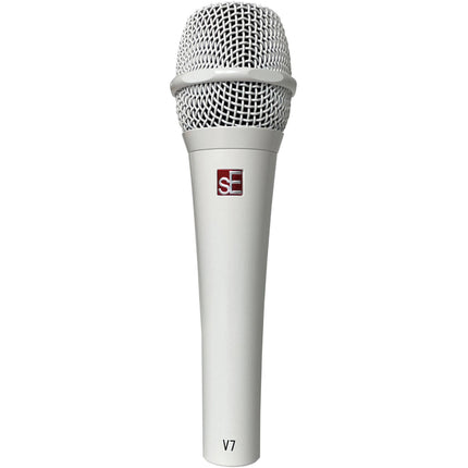 sE Electronics V7 Micrófono Dinámico Supercardioide Blanco con Shockmount y Funda