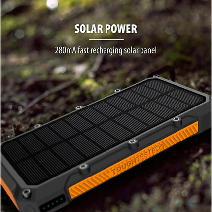 ToughTested Power Bank Solar 16000mAh Carga Inalámbrica IP65 Clip