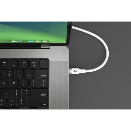 HYPER Cable USB-C 2.0 silicona carga 240W 3.3 pies blanco