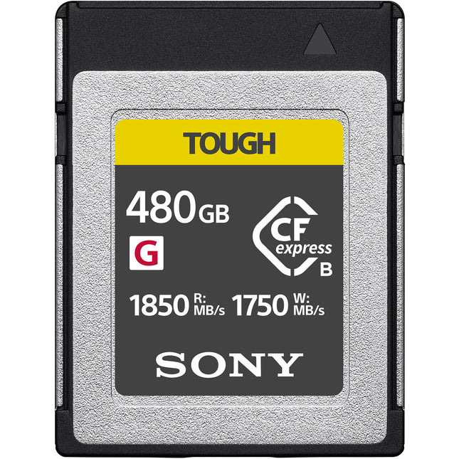 Sony 480GB CFexpress Tipo B Tarjeta de Memoria TOUGH 1850 MB/s lectura 1750 MB/s escritura