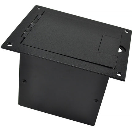 FSR FL-1200BLK caja de suelo negra para audio vídeo y energía con 3 placas inserto
