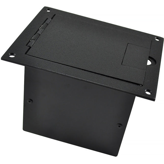 FSR FL-1200BLK caja de suelo negra para audio vídeo y energía con 3 placas inserto