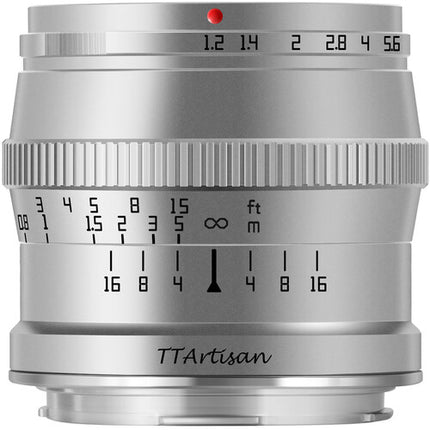 TTArtisan 50mm f/1.2 Lente Leica L Montura L Apertura f/1.2 a f/16 Plata