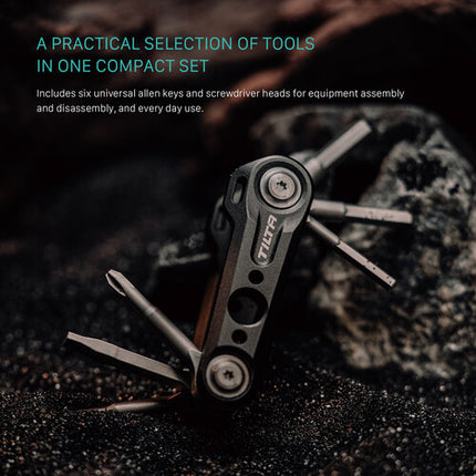 Tilta Kit Mini Herramientas Multifuncional 6 piezas Aleación de Aluminio Acero Inoxidable