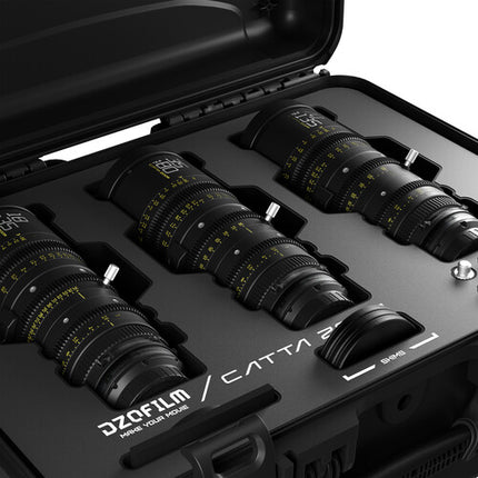 DZOFilm Catta FF Kit 3 Lentes Cine 18-35 35-80 70-135mm T2.9 Sony E con Estuche Rigido