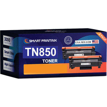 Smart Printink TN850 Cartucho de Tóner Negro Alto Rendimiento 2-Pack compatible Brother