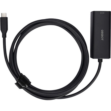OBSBOT Adaptador USB-C a Ethernet PoE 10 100 Mb s 6 pies cable integrado