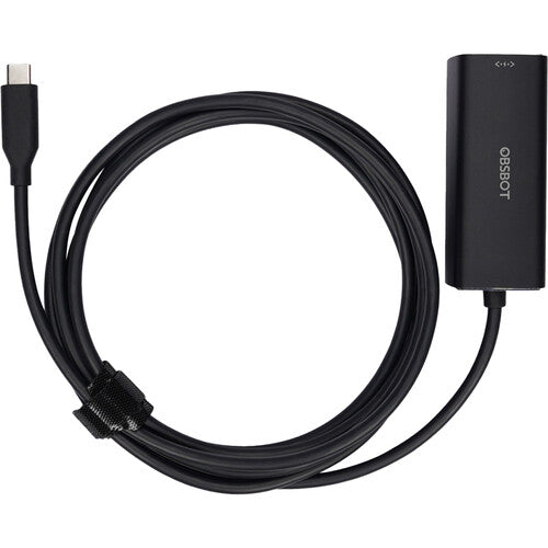 OBSBOT Adaptador USB-C a Ethernet PoE 10 100 Mb s 6 pies cable integrado