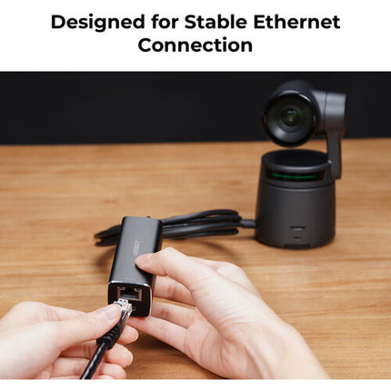 OBSBOT Adaptador USB-C a Ethernet PoE 10 100 Mb s 6 pies cable integrado