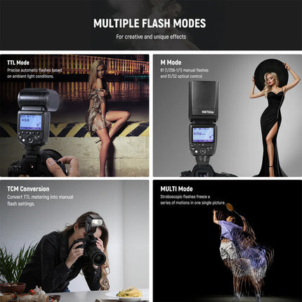 Neewer NW760-C Flash Speedlite para Canon 76Ws Zoom 20-200mm con Soporte y Funda