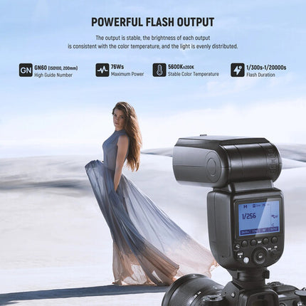 Neewer NW760-N Flash para Nikon TTL 76Ws Zoom 20-200mm con Mini Soporte