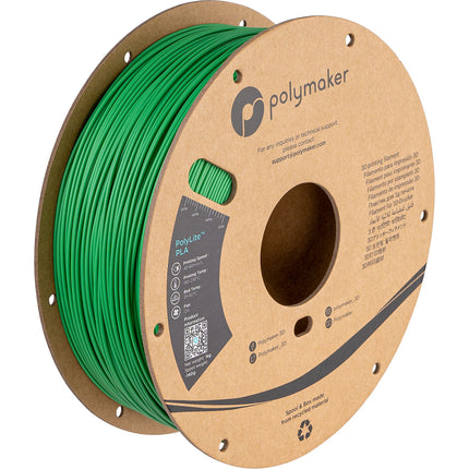 Polymaker PolyLite PLA Filamento 2.85mm 1kg Verde para Impresión 3D