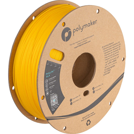 Polymaker PolyLite PLA Filamento Amarillo 2.85mm 1kg 40-60mm/s