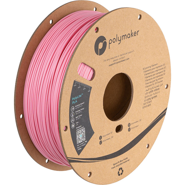 Polymaker PolyLite PLA Filamento 1.75mm 1kg Rosa para impresión 3D