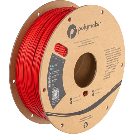 Polymaker 1.75mm PolyLite PLA Filamento 1kg Rojo Vino con Tecnología Anti-Obstrucción
